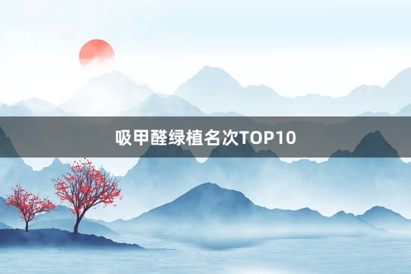 吸甲醛绿植名次TOP10